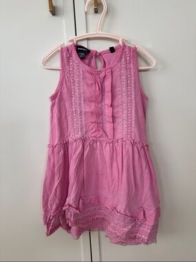 Diesel Pink Sleeveless Embroidered Tank Dress Top - size 24months